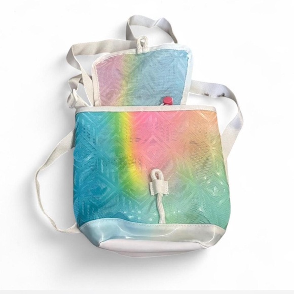 Adidas Blue and Pink Fashion Backpack with Front Flap - Picture 2 of 8